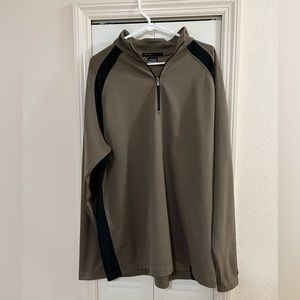 Nike Tiger Woods Collection Brown Quarter Zip Pullover Sweater Sweatshirt